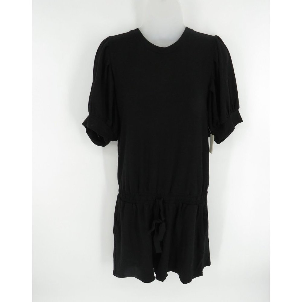 Daily Ritual Women's Puff-Sleeve Supersoft Terry Romper Large NWT
